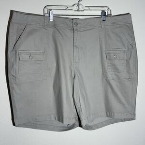 Womens Shorts Plus Size 28W ‎ Tan Hi-Rise Casual Denim C EST 1946